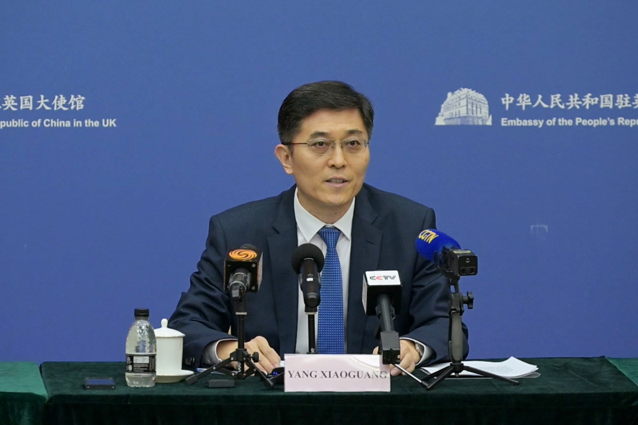 中国驻英国使馆举办中外媒体吹风会,阐述中方在台湾问题上的原则立场